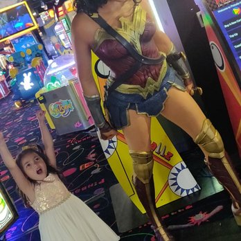 Pinballz Kingdom - Had to take a pic of the bday girl and wonder woman - Arcades Near Me - Buda, Texas Pinballz Kingdom - Had to take a pic of the bday girl and wonder woman - Arcades Near Me - Buda, Texas