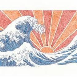 Viz Art Gallery - Depiction of The Great Wave off Kanagawa on a T-shirt, I dig!!!!!!!