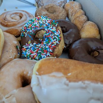 The Village Bakery - a variety of doughnuts in a box - Bakeries Near Me - Fox Lake, Illinois