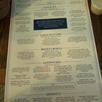 Bunky's Raw Bar & Grill - One side of the menu The raw oysters are delish! - Sports Bars Near Me - Indialantic, Florida Bunky's Raw Bar & Grill - One side of the menu The raw oysters are delish! - Sports Bars Near Me - Indialantic, Florida