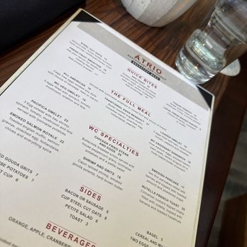 Atrio - Menu - 2025 - Wine Bars Near Me - Walnut Creek, California