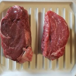 Please cut me 2, 8oz filets Please cut me 2, 8oz filets