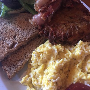 Josh's Delicatessen & Appetizing - 3 eggs scrambled with a latke... nom nom - Delis Near Me - Surfside, Florida