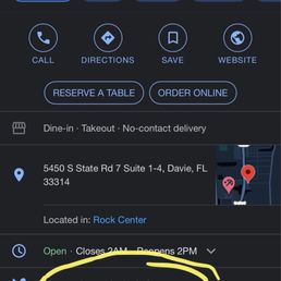 There online menu service link on their Google search result There online menu service link on their Google search result