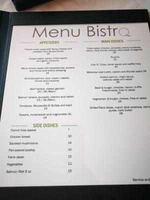 Menu photo 1 Restaurant La Quintessence Mont-Tremblant, QC Menu photo 1 Restaurant La Quintessence Mont-Tremblant, QC