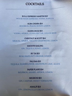 Menu photo 7 Ristobar San Francisco, CA