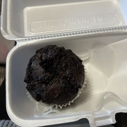 The Double Scoop - Double chocolate muffin. I ate a little bit in this picture