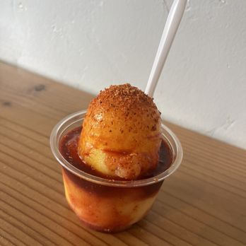 Sweet and Shavery - Mangoneada (minus the chili candy encrusted straw) - Desserts Near Me - Davis, California