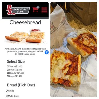 Penn Station East Coast Subs - cheese bread - Sandwiches Near Me - Bloomington, Indiana Penn Station East Coast Subs - cheese bread - Sandwiches Near Me - Bloomington, Indiana