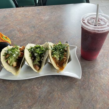 Aki Fresh Mex - 3 tacos & Strawberry and Blueberry Lemonaid - Mexican Near Me - Marina, California Aki Fresh Mex - 3 tacos & Strawberry and Blueberry Lemonaid - Mexican Near Me - Marina, California