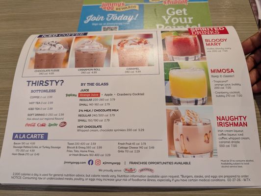 Menu photo 4 Jimmy's Egg Midland, TX