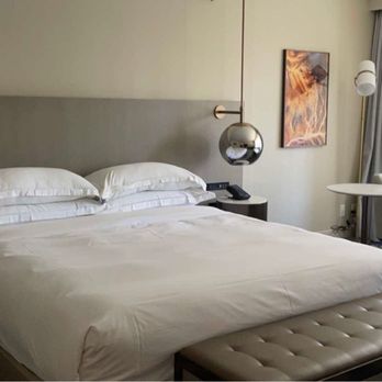 Hilton Toronto - King sized bedroom | IG: @nomwithelaine - Hotels Near Me - Toronto, Ontario