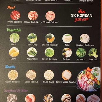 SK Korean Steakhouse - Hot Pot Lunch Menu (9/19/24) - Korean Near Me - Dawsonville, Georgia