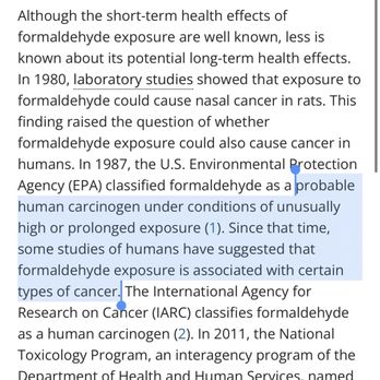 Pediatric Associates - The International Agency for Research on Cancer (IARC) classifies formaldehyde as a human carcinogen - Pediatricians Near Me - Coral Springs, Florida Pediatric Associates - The International Agency for Research on Cancer (IARC) classifies formaldehyde as a human carcinogen - Pediatricians Near Me - Coral Springs, Florida