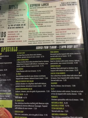 Menu photo 2 Senor Tequila Mount Pleasant, SC