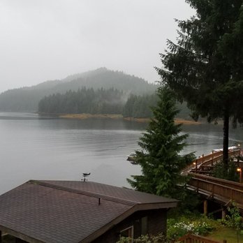 Yes Bay Lodge - Deck view - Hotels Near Me - Ketchikan, Alaska Yes Bay Lodge - Deck view - Hotels Near Me - Ketchikan, Alaska