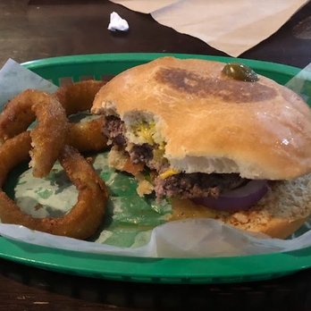 Mark's Outing - Jalapeno Burger and Onion Rings - Burgers Near Me - San Antonio, Texas