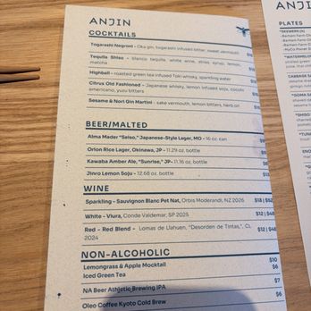 Anjin - cocktail beer, wine, and NA menu - Japanese Near Me - Kansas City, Missouri Anjin - cocktail beer, wine, and NA menu - Japanese Near Me - Kansas City, Missouri