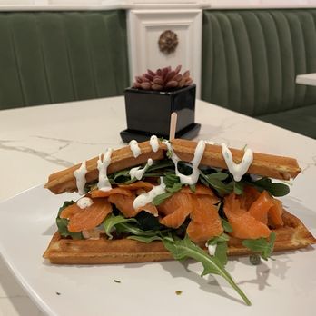 Euro Caffe - Salmon Waffle - Coffee & Tea Near Me - Orange, California