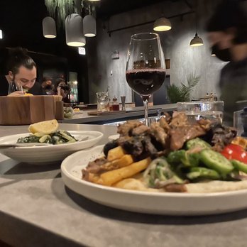 Andros Taverna - Gyros and a Greek Domaine wine. - Greek Near Me - Chicago, Illinois Andros Taverna - Gyros and a Greek Domaine wine. - Greek Near Me - Chicago, Illinois