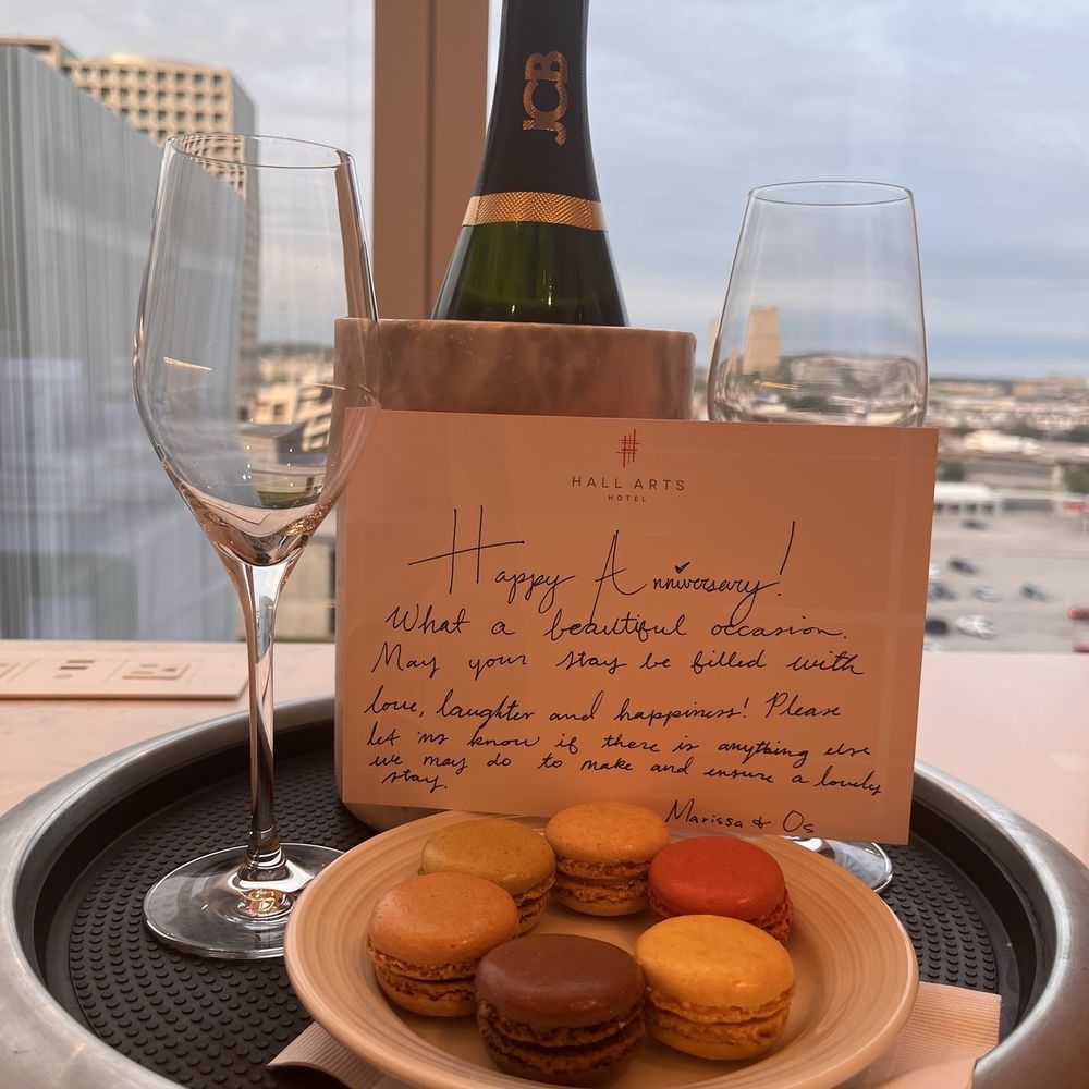 HALL Arts Hotel - Anniversary champagne. - Hotels Near Me - Dallas, Texas HALL Arts Hotel - Anniversary champagne. - Hotels Near Me - Dallas, Texas