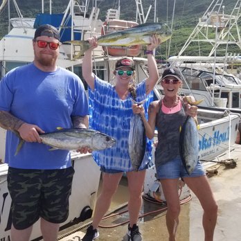Kai Bear Sportfishing - Kayla, Dj and Mom showing off our catch!! - Fishing Near Me - Lihue, Hawaii Kai Bear Sportfishing - Kayla, Dj and Mom showing off our catch!! - Fishing Near Me - Lihue, Hawaii