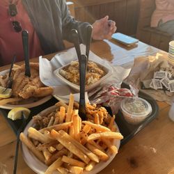 Champlin's Seafood - Lobster Mac & cheese, fish and chips, fried clams