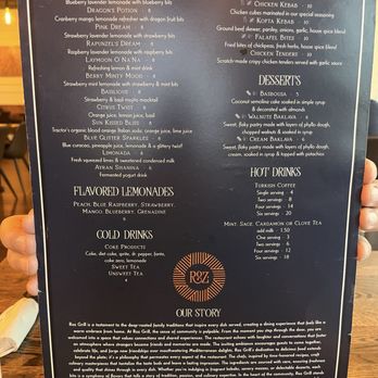 Roz Grill - Menu - Mediterranean Near Me - Charlotte, North Carolina