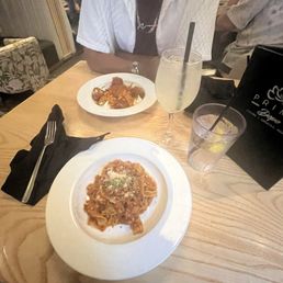 Mafalde, Spicy Crab Spaghetti, limoncello spritz