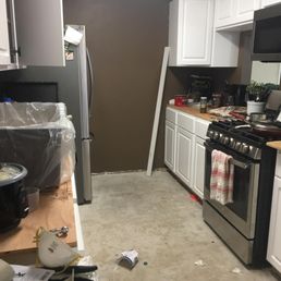 Yes, its a work in progress, but damn those new cabinets pop... next week its the floor. Yes, its a work in progress, but damn those new cabinets pop... next week its the floor.
