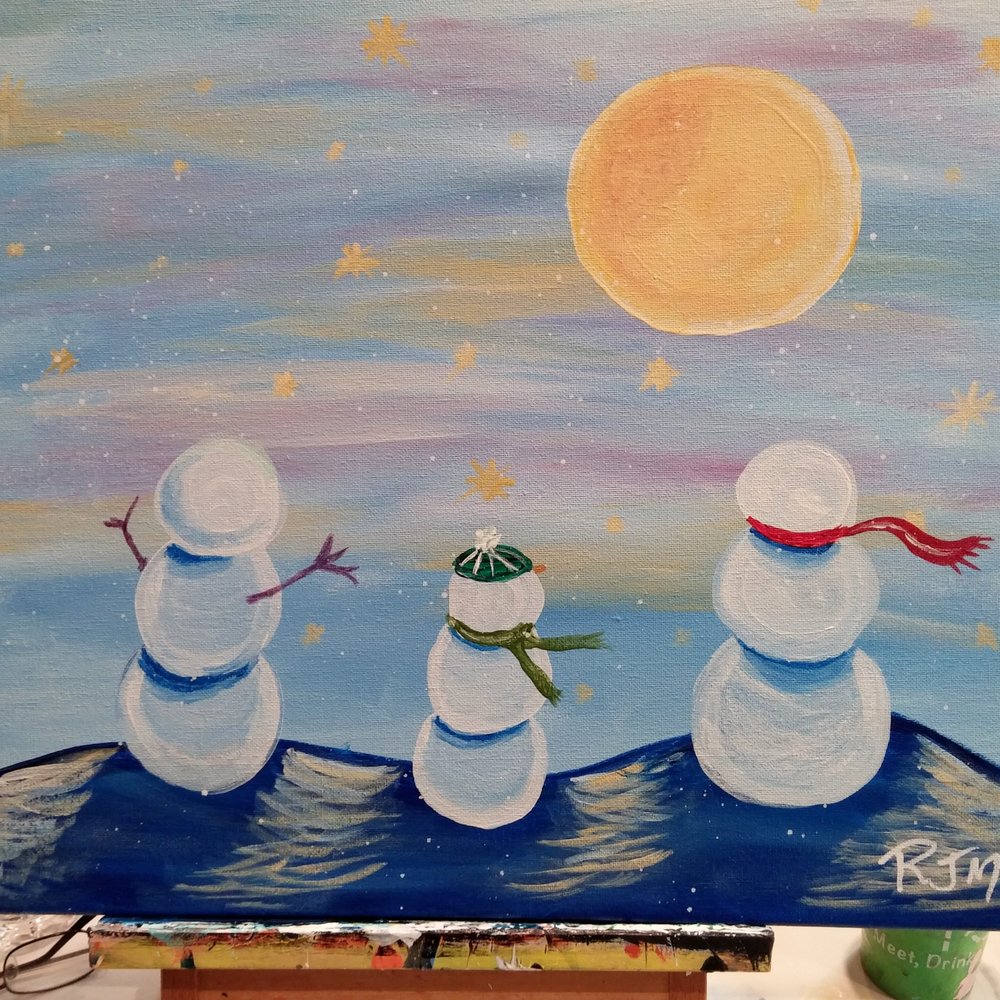 Snowmen at Night