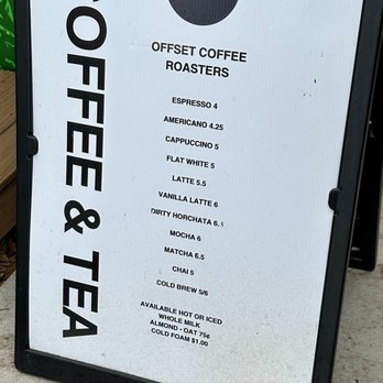 Offset Coffee - 9/2025 - Menu - Coffee & Tea Near Me - Los Angeles, California