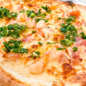 Sixty Vines - shrimp and bacon pizza - Wine Bars Near Me - Houston, Texas Sixty Vines - shrimp and bacon pizza - Wine Bars Near Me - Houston, Texas