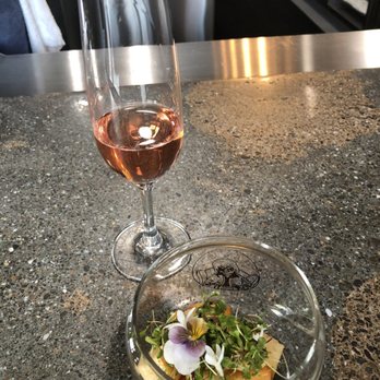 Michael Warring - Stone Fruit, first course, with sparkling Rose. - New American Near Me - Vallejo, California