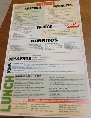 Menu photo 5 El Vaquero Mexican Restaurant Columbus, OH