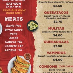 Birria el Gordo - Menu page 2