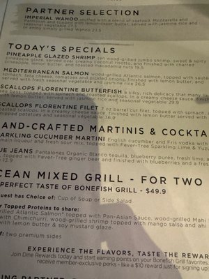 Menu photo 1 Bonefish Grill Orlando, FL Menu photo 1 Bonefish Grill Orlando, FL
