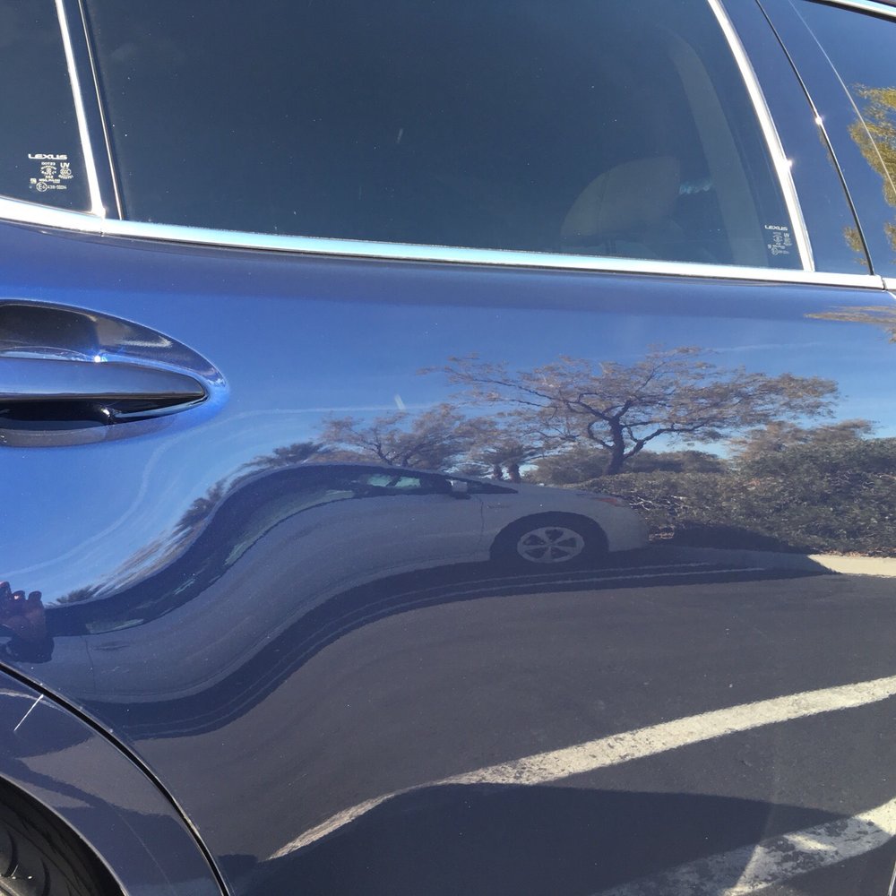 After the scratch was repaired it was a dent scratch combo.