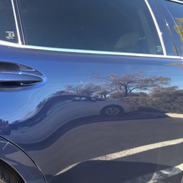 After the scratch was repaired it was a dent scratch combo.
