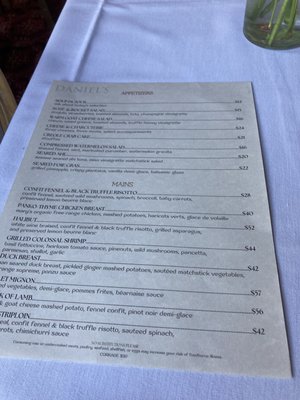 Menu photo 2 Daniel's Genoa, NV Menu photo 2 Daniel's Genoa, NV