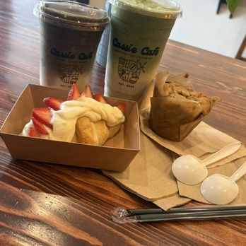 Cassie Cafe - The strawberry croissant, the matcha, banana bread, Hochajia matcha - Coffee & Tea Near Me - Santa Ana, California Cassie Cafe - The strawberry croissant, the matcha, banana bread, Hochajia matcha - Coffee & Tea Near Me - Santa Ana, California