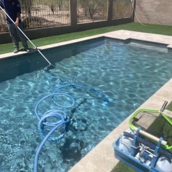 Eckiel’s Pool Service & Repair - Look at the left side vs. the right side. Dereck is the man!!! - Pool Cleaners Near Me