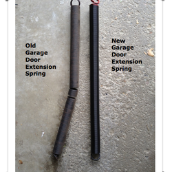 Whitaker's Garage Door Store - Old Stretched extension springs can be dangerous! They could break at any time and leave your garage door in-operable!...