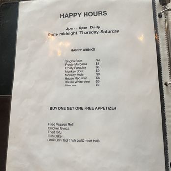Monkey Thai Restaurant & Bar - Happy hour - Thai Near Me - Alameda, California Monkey Thai Restaurant & Bar - Happy hour - Thai Near Me - Alameda, California