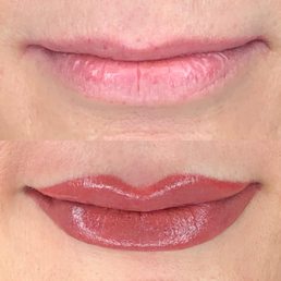 Before and after of my permanent lip color. Great work. Thanks again!