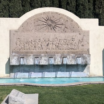 Cesar E Chavez National Monument - Fountain that honors the first 5 people killed when they began protesting. - Landmarks & Historical Buildings Near Me - Keene, California