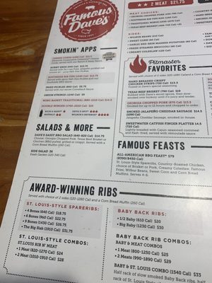 Menu photo 3 Famous Dave's Bar-B-Que Knoxville, TN Menu photo 3 Famous Dave's Bar-B-Que Knoxville, TN