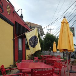 Front fenced in patio for those who wish to enjoy the outdoors while enjoying thier meals and/or drinks!
