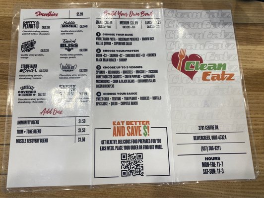 Menu photo 1 Clean Eatz Beavercreek, OH