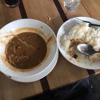 Beau Thai - I was so eager to dig into this red curry that I forgot to snap a picture till half way through! - Thai Near Me - Washington, DC, District of Columbia